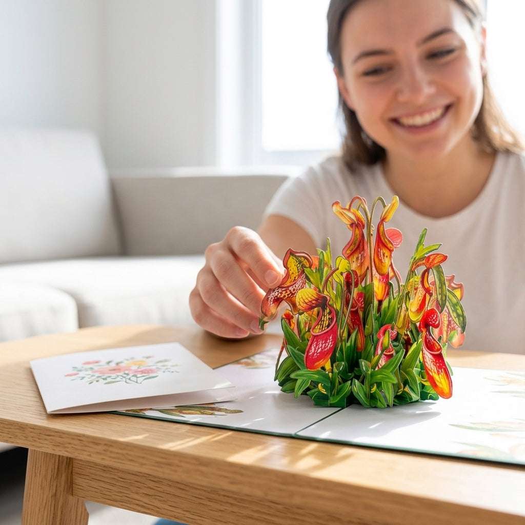 Pop Up Karte 3D Kannenpflanzen – Grußkarte Geburtstag & Muttertag | LINPopUp LINPopUp 17886