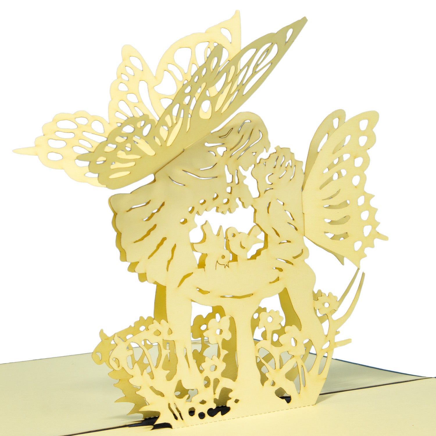 Hochzeitskarte Pop Up 3D - Glückwunschkarte zur Hochzeit, Küssende Elfen, blau, N70