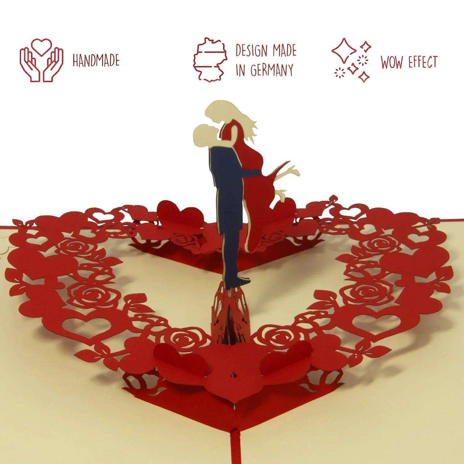 Hochzeitskarte 3D Pop-Up - Rotierendes Tanzendes Brautpaar, N34 LINPopUp N34