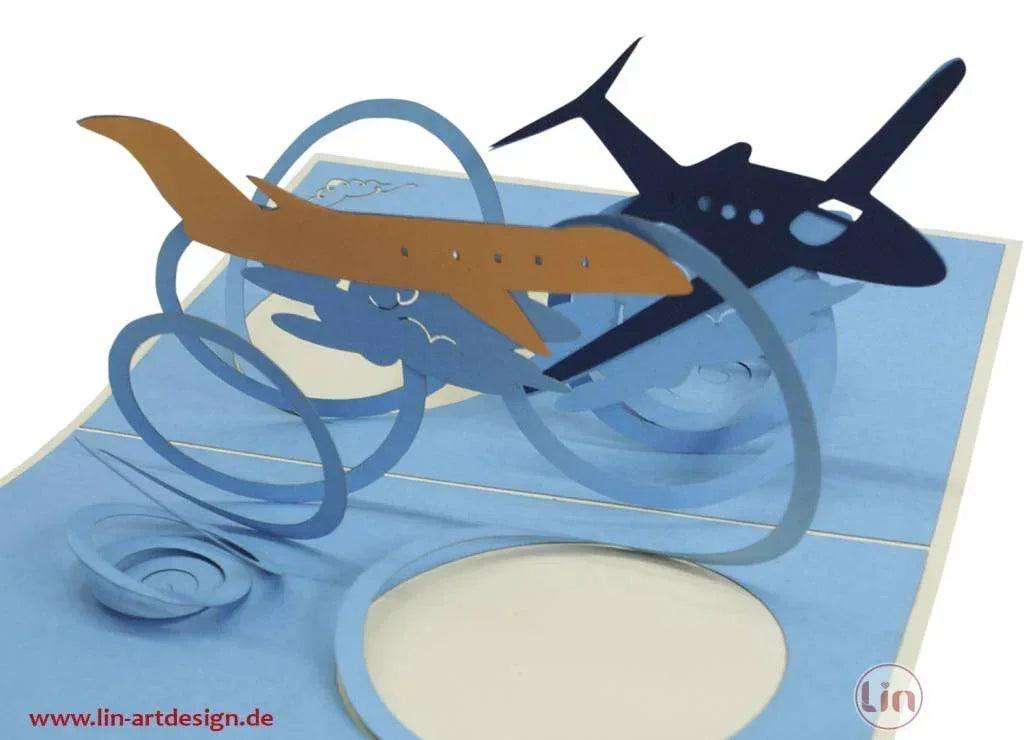 3D Pop-Up Karte Flugzeug, N149 - LINPopUp
