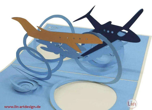 3D Pop-Up Karte Flugzeug, N149 - LINPopUp