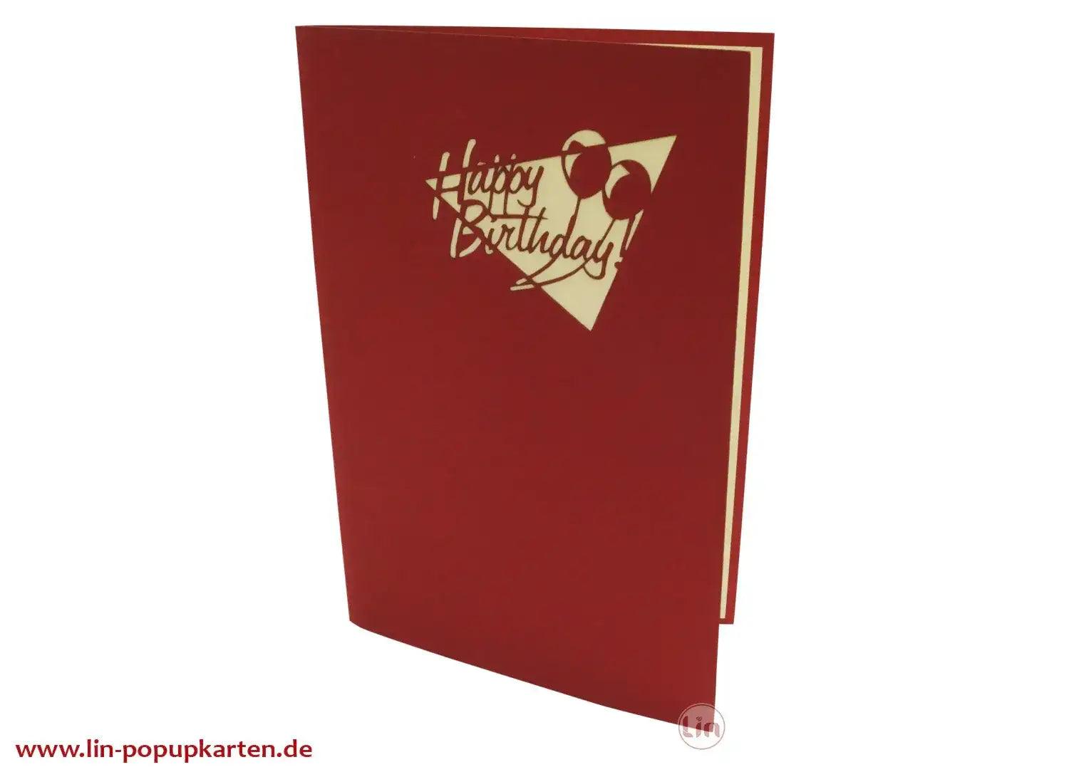 3D Pop-Up Karte Geburtstag Kerzen Torte, N2 - LINPopUp