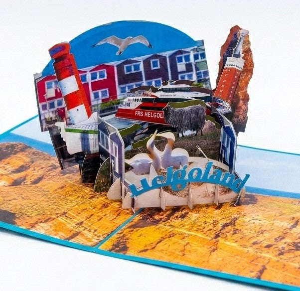 Pop Up Karte Helgoland – 3D Grußkarte & Nordsee Geschenk | LINPopUp LINPopUp 17888-N110