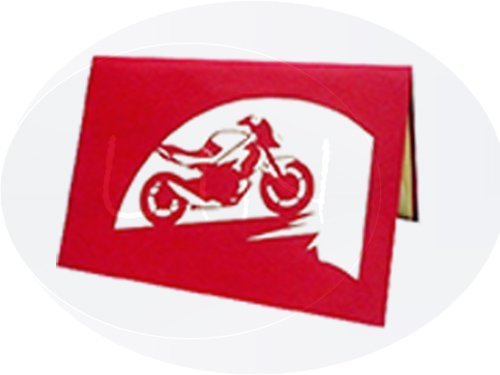 3D Pop-Up Karte Motorrad - Grußkarte für Biker & Motorradfans, N158