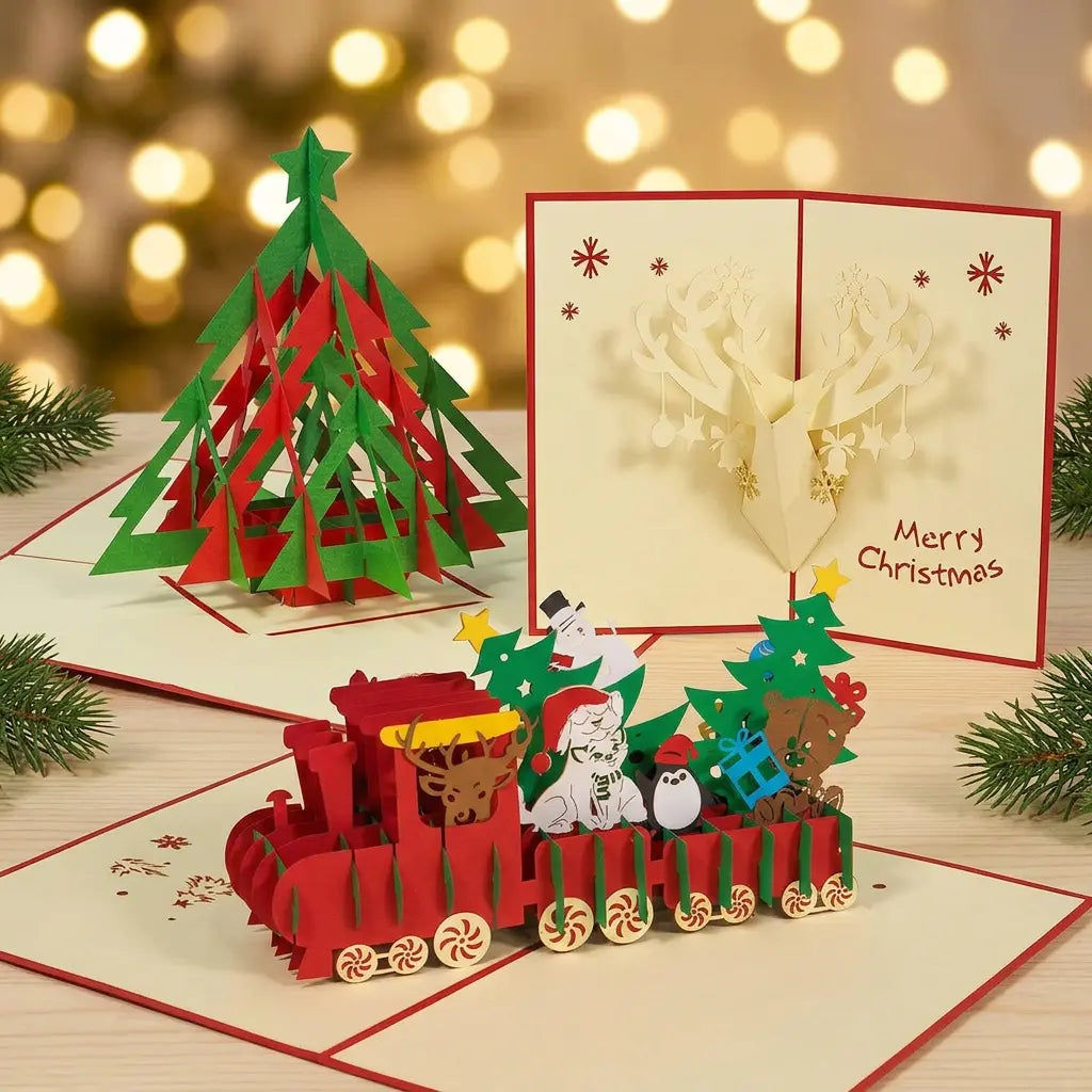 3er-Weihnachtskarten-Set Weihnachtsexpress | LINPopUp LINPopUp S23