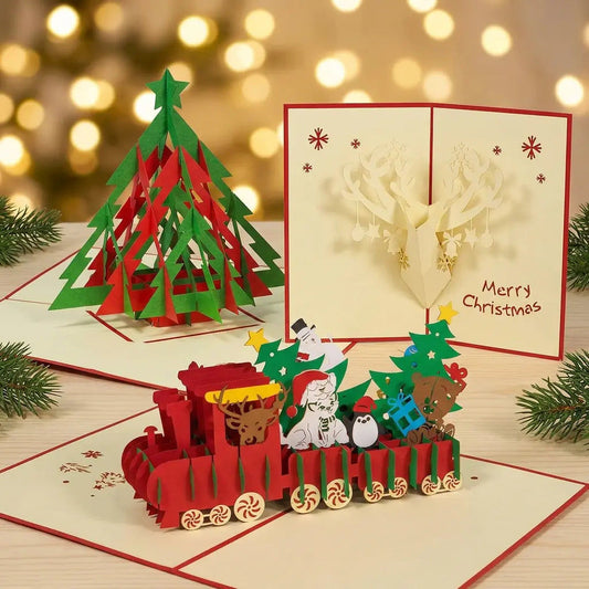 3er-Weihnachtskarten-Set Weihnachtsexpress | LINPopUp LINPopUp S23