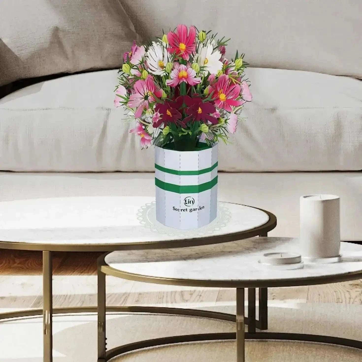 Pop-Up XXL Blumenstrauß - 3D Papierblumen, N803 LINPopUp N803