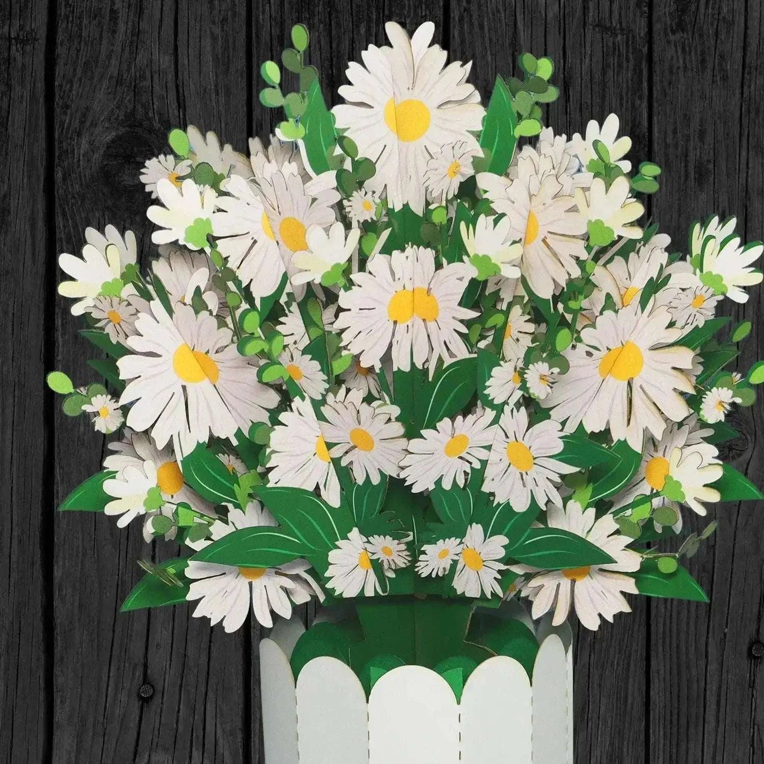 Pop-Up Karte Blumen Margeriten - 3D XXL Blumenstrauß Papierblumen, LINPopUp, N804 LINPopUp 17906