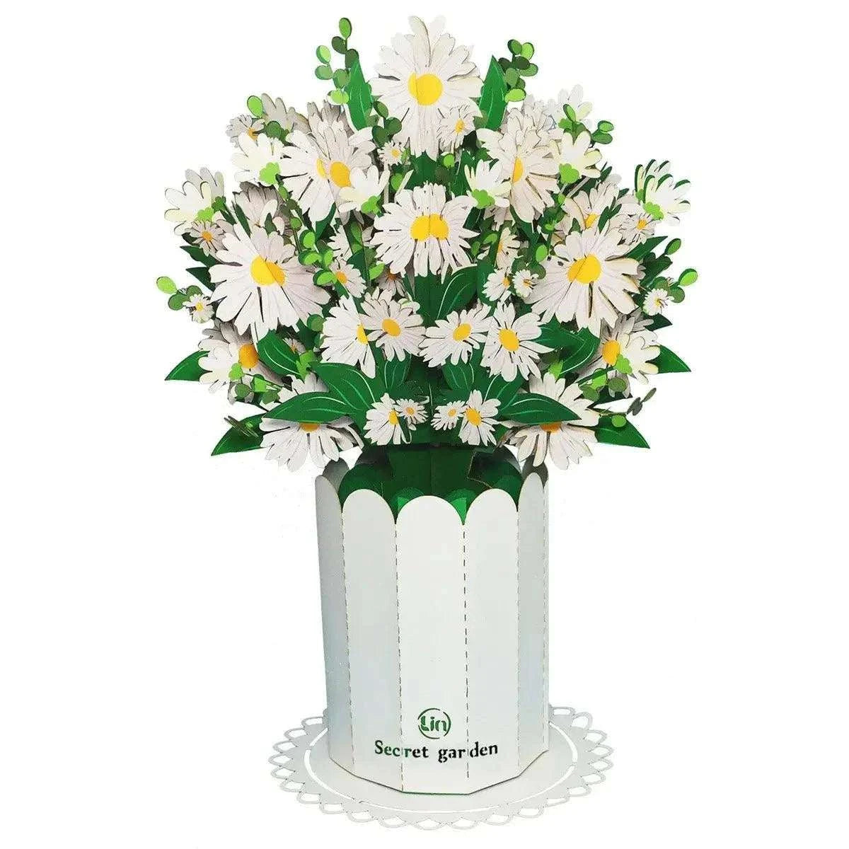 Pop-Up Karte Blumen Margeriten - 3D XXL Blumenstrauß Papierblumen, LINPopUp, N804 LINPopUp 17906