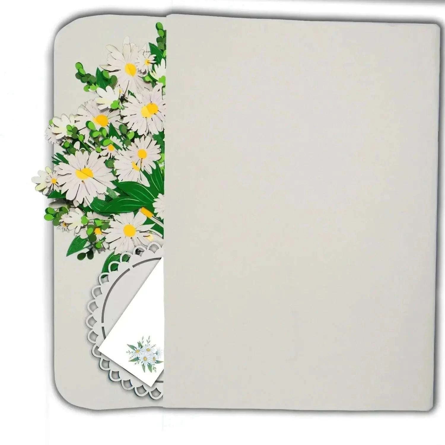 Pop-Up Karte Blumen Margeriten - 3D XXL Blumenstrauß Papierblumen, LINPopUp, N804 LINPopUp 17906