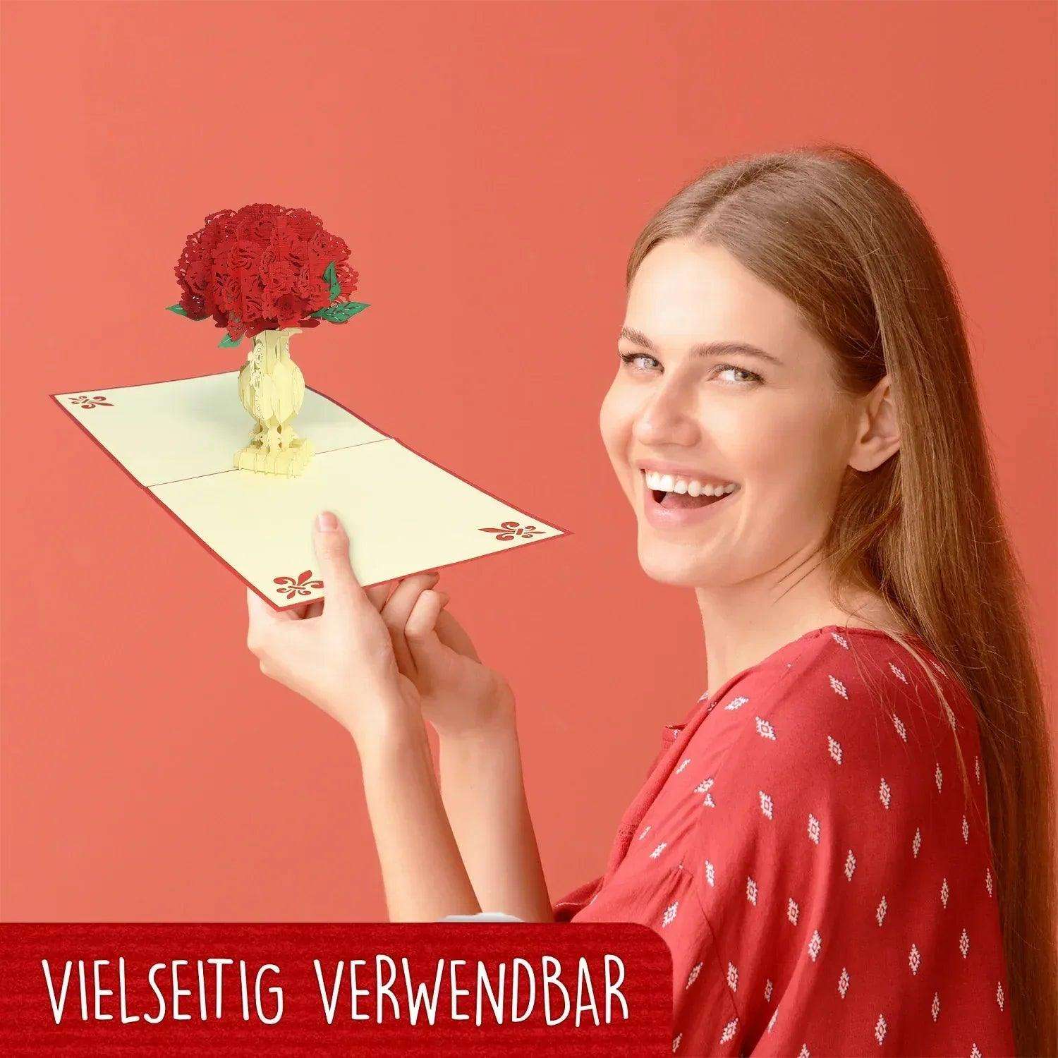3D Pop-Up Karte Blumenkarte, Pflingstrose, N360 LINPopUp N360