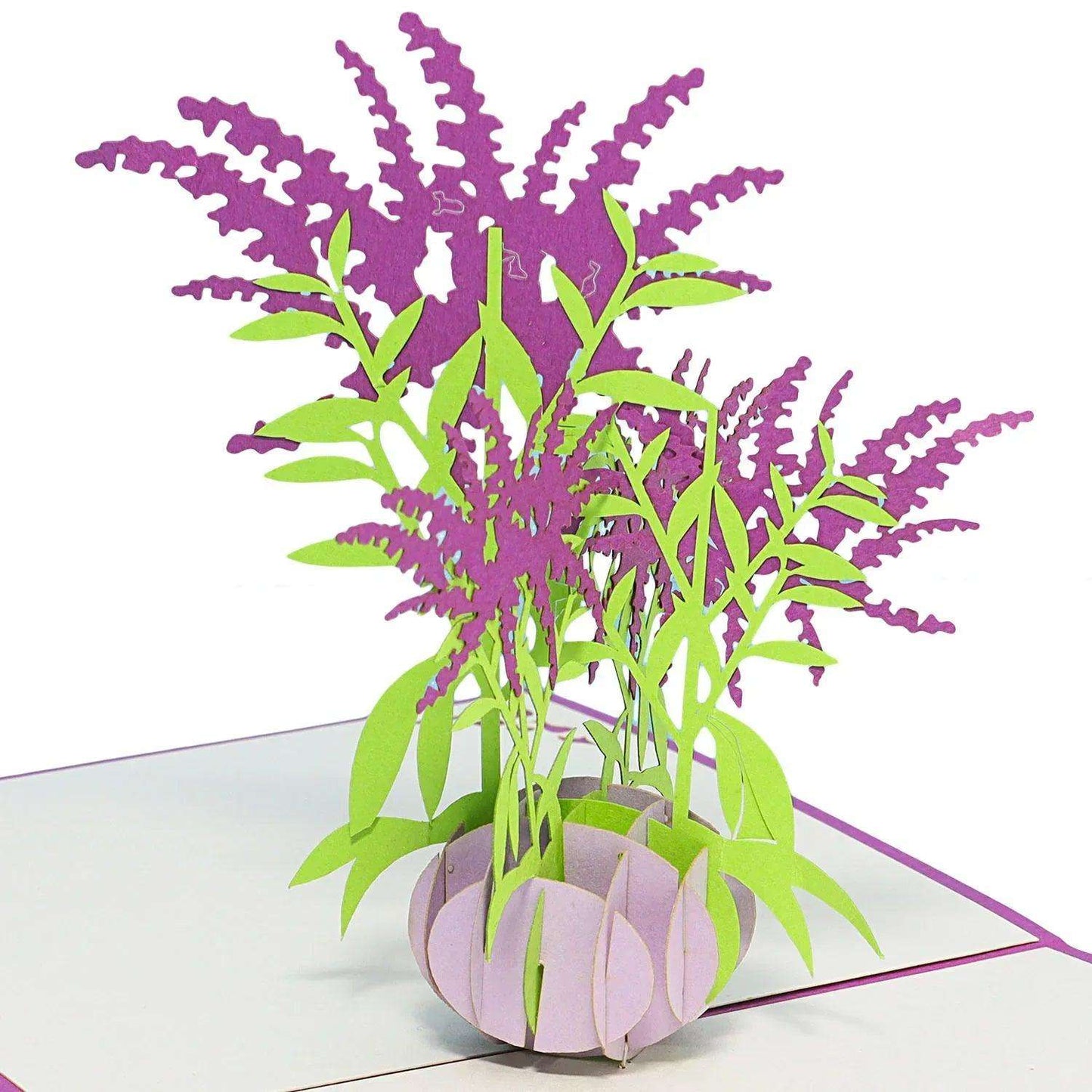 Pop Up Karte 3D Lila Wasserlilien – Grußkarte Muttertag & Geburtstag - LINPopUp