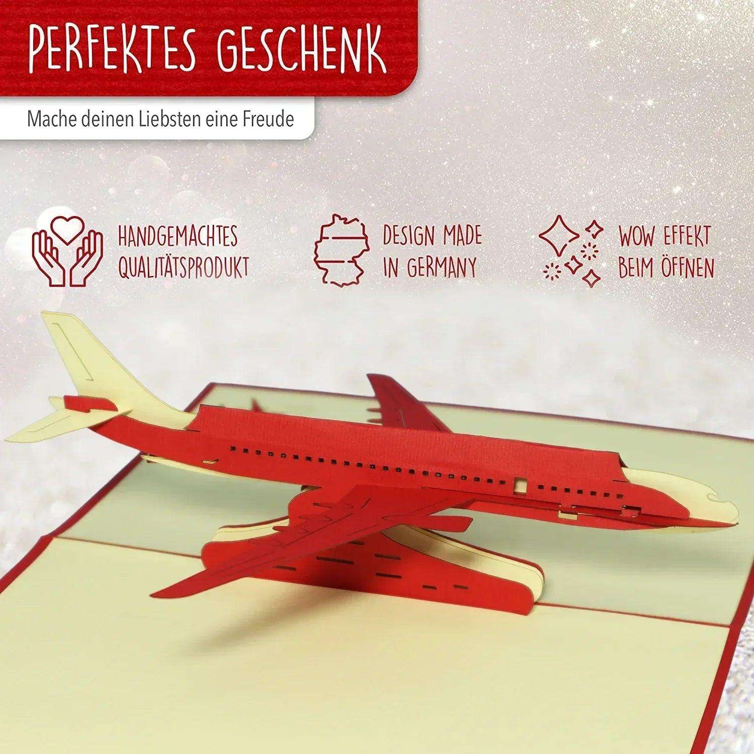 3D Pop-Up Karte Flugzeug, N263 - LINPopUp