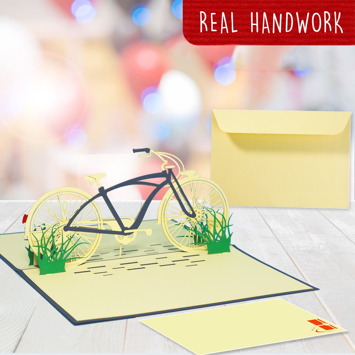 3D Pop-Up Karte Fahrrad - kreative Grußkarte für Radfahrer, N154