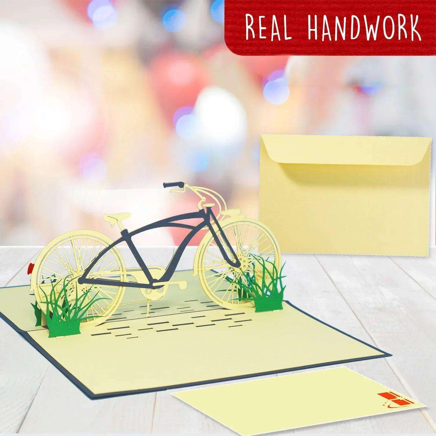 3D Pop-Up Karte Fahrrad - Gutschein für Radfahrer, N154 - LINPopUp
