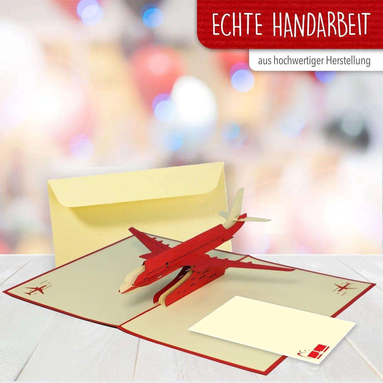 3D Pop-Up Karte Flugzeug, N263 - LINPopUp