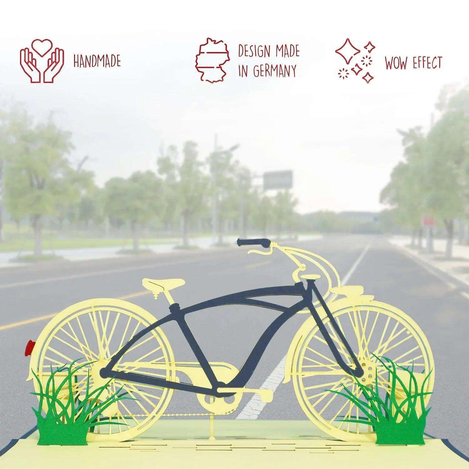3D Pop-Up Karte Fahrrad - Gutschein für Radfahrer, N154 LINPopUp N154