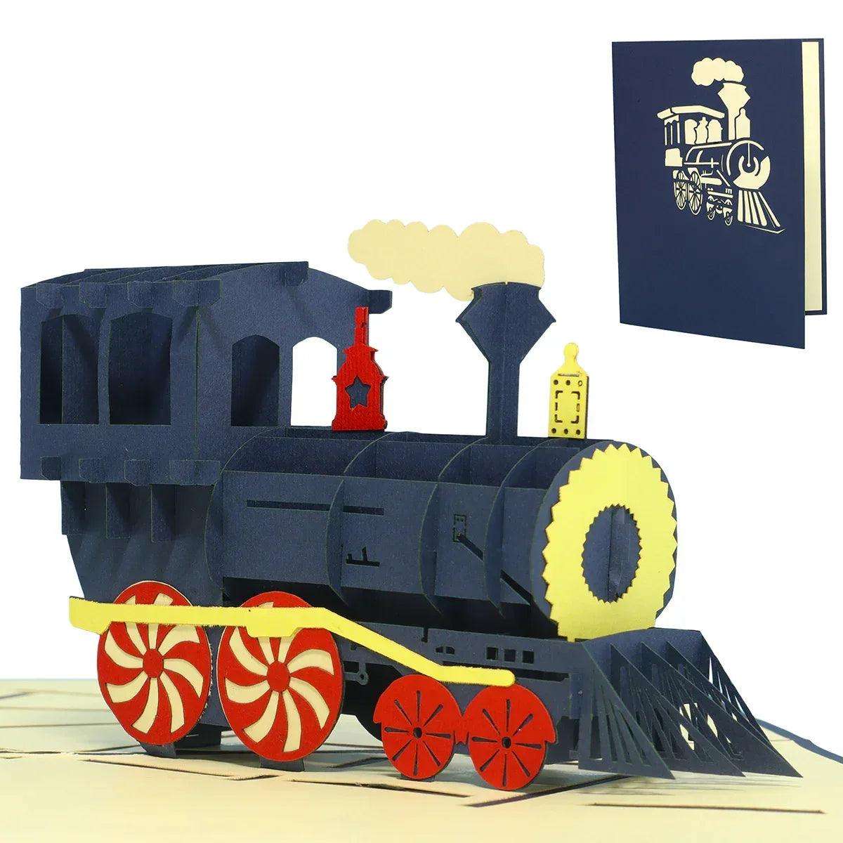 3D Pop-Up Karte Lokomotive & Eisenbahn, N228 LINPopUp N228