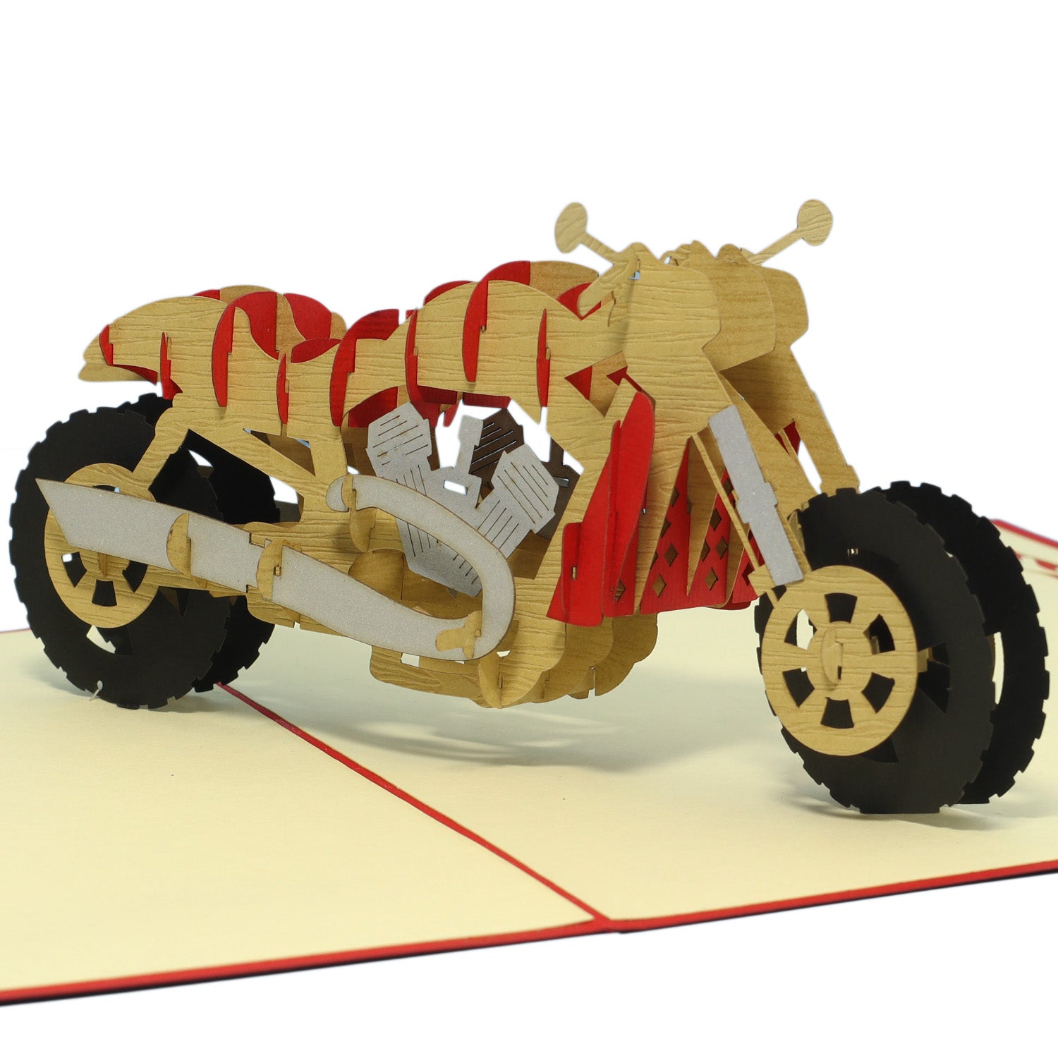 3D Pop-Up Karte Motorrad - Grußkarte für Biker & Motorradfans, N160