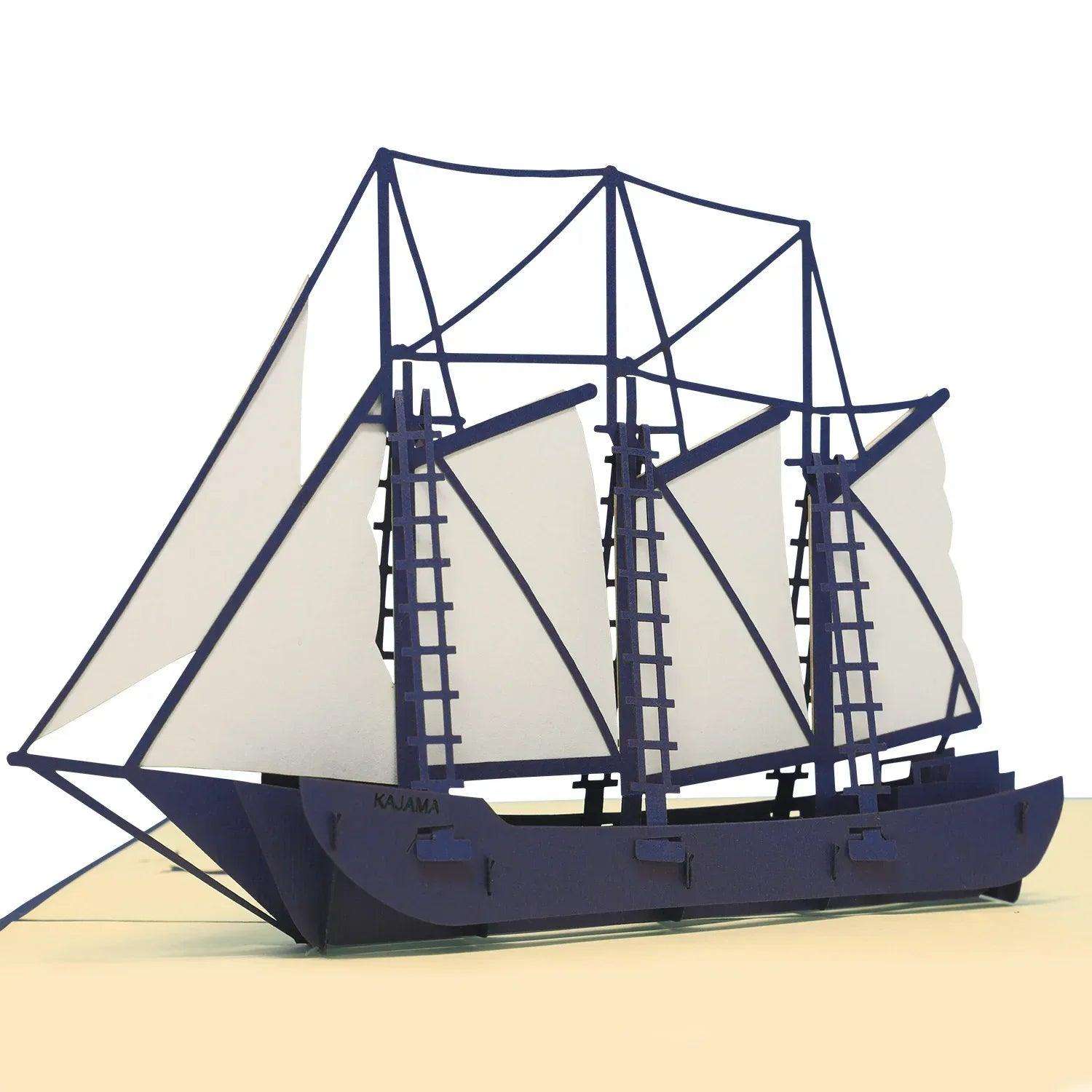Pop-Up 3D Karte Schiff - Grußkarte mit Boot, Segelschiff, N117 LINPopUp N117