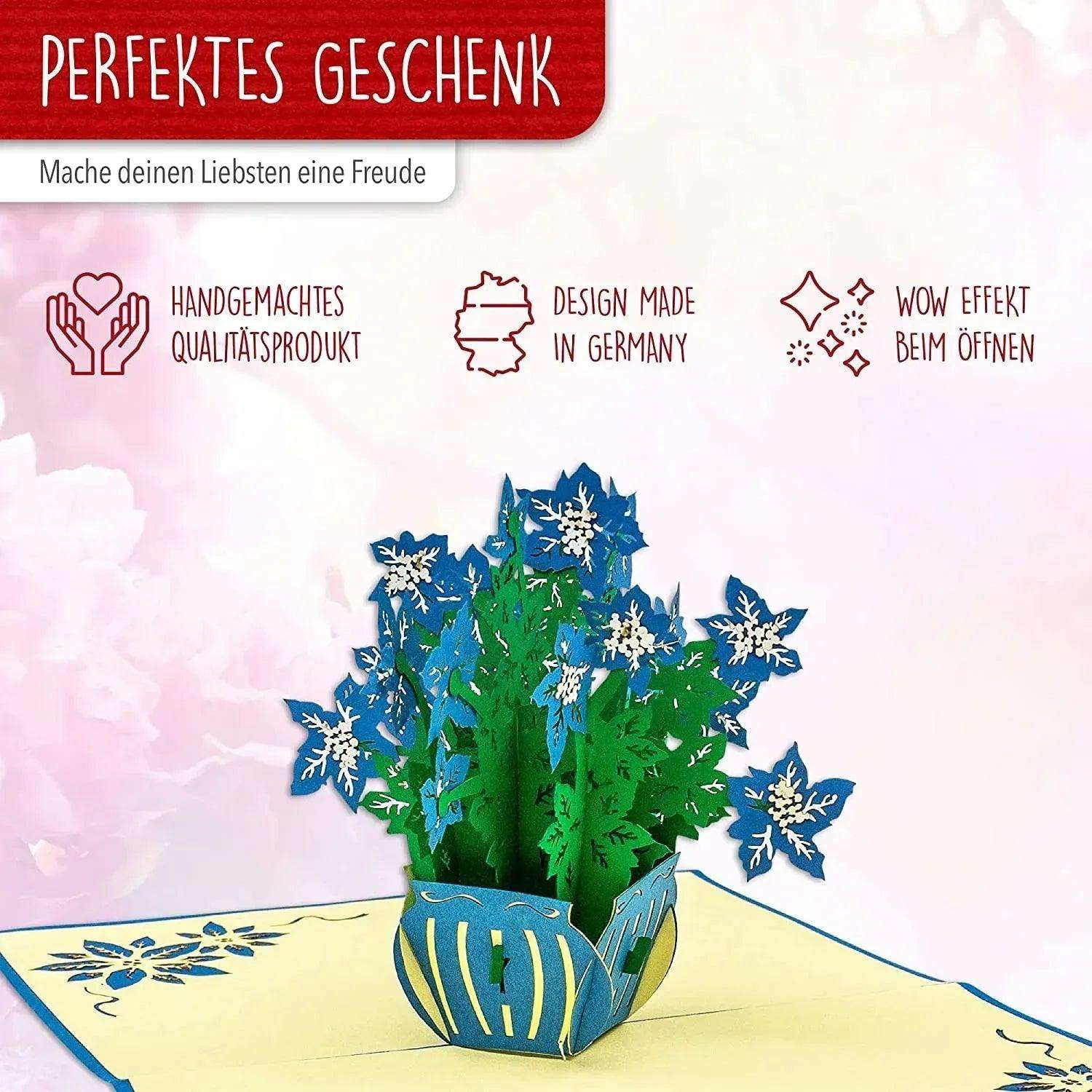 3D Pop-Up Karte Blumenkarte, Blumen, N391 LINPopUp N391