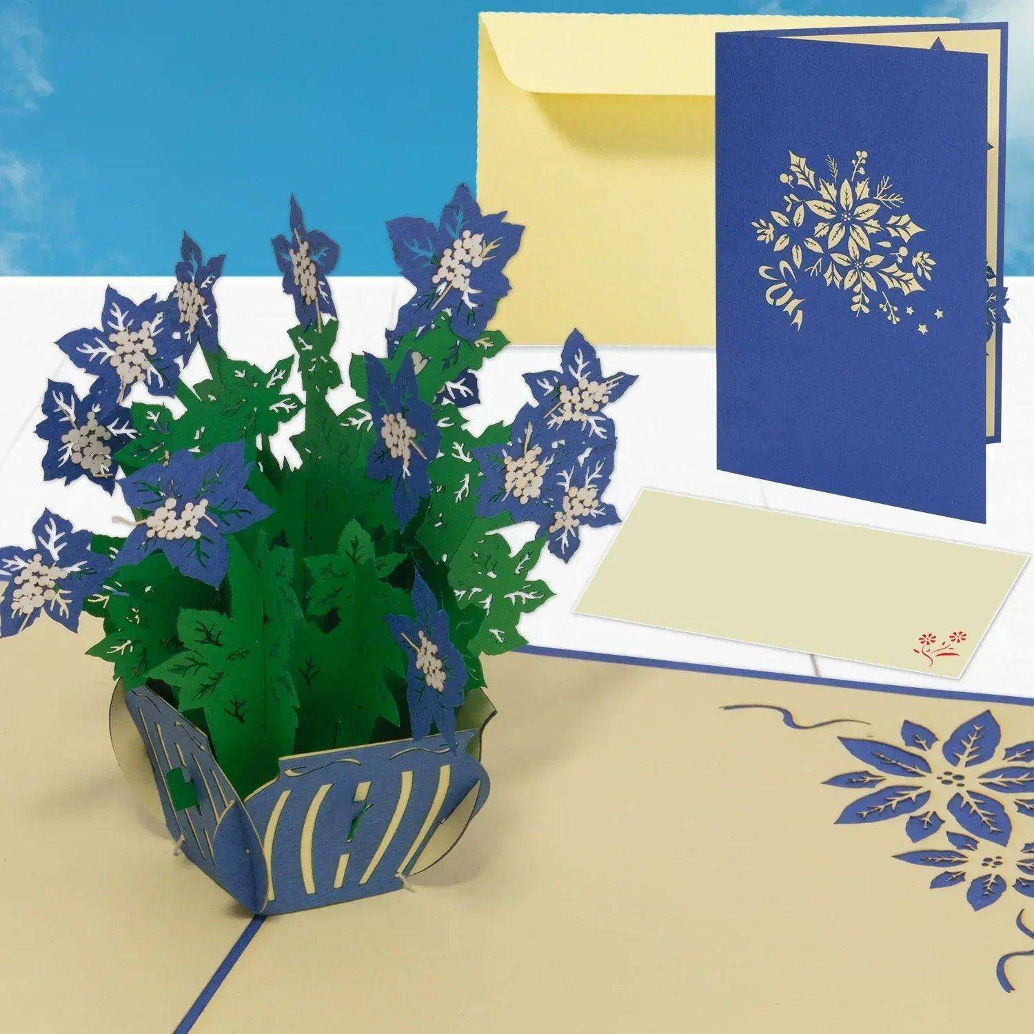 3D Pop-Up Karte Blumenkarte, Blumen, N391 LINPopUp N391