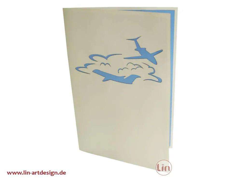 3D Pop-Up Karte Flugzeug, N149 - LINPopUp