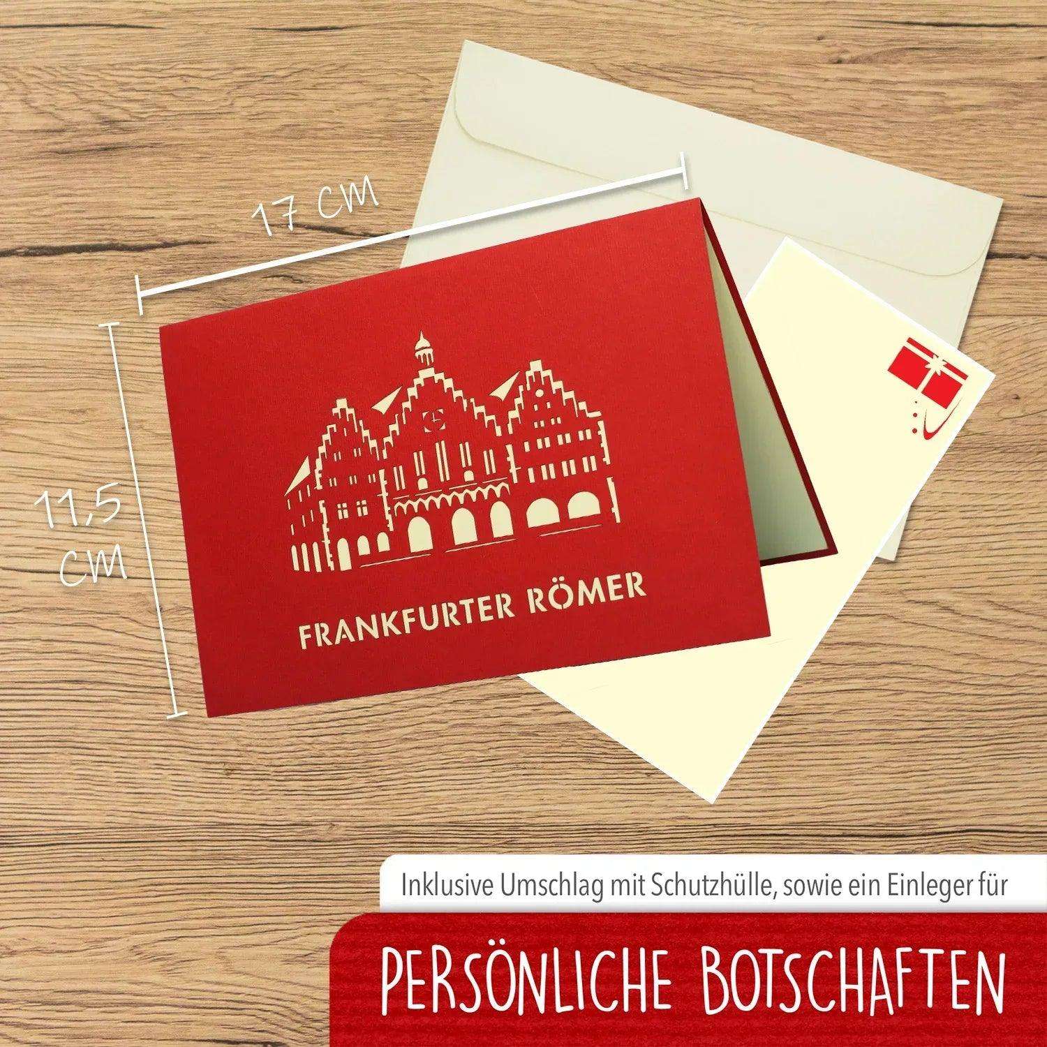 Pop-Up Karte Frankfurt - 3D Stadtkarte Stadtbesichtigung Gutschein, N217 LINPopUp N217