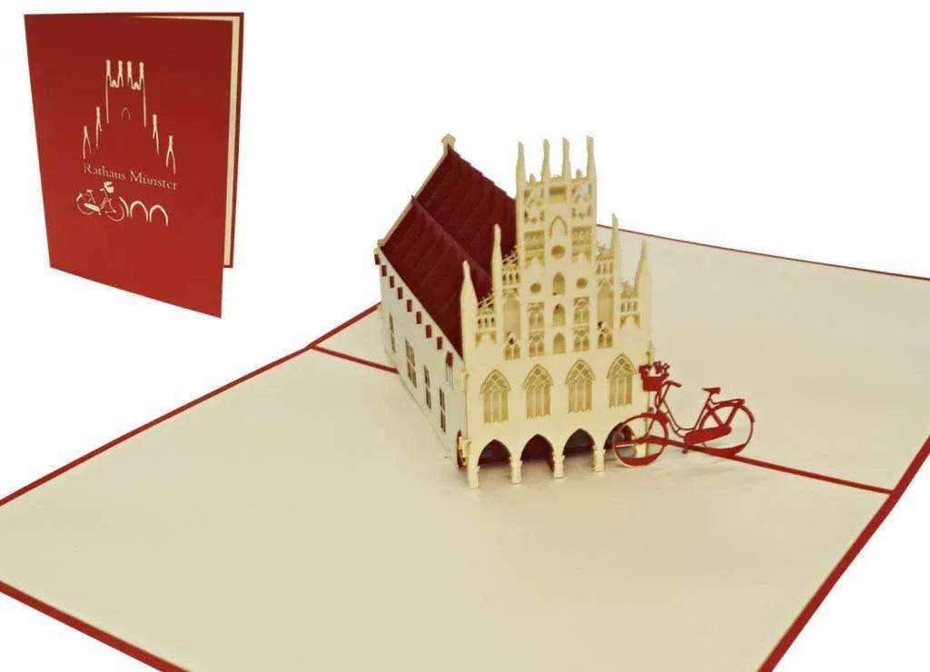 Pop-Up Karte Münster - 3D Stadtkarte Stadtbesichtigung Gutschein, N171 LINPopUp N171