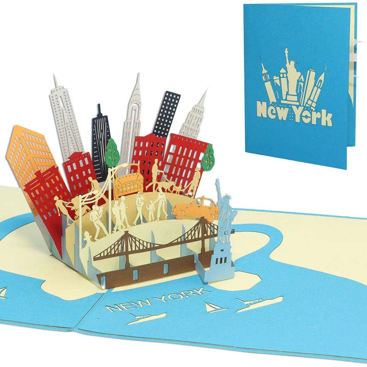 Pop-Up Karte New York - 3D Stadtkarte Stadtbesichtigung Gutschein, N717 LINPopUp N717