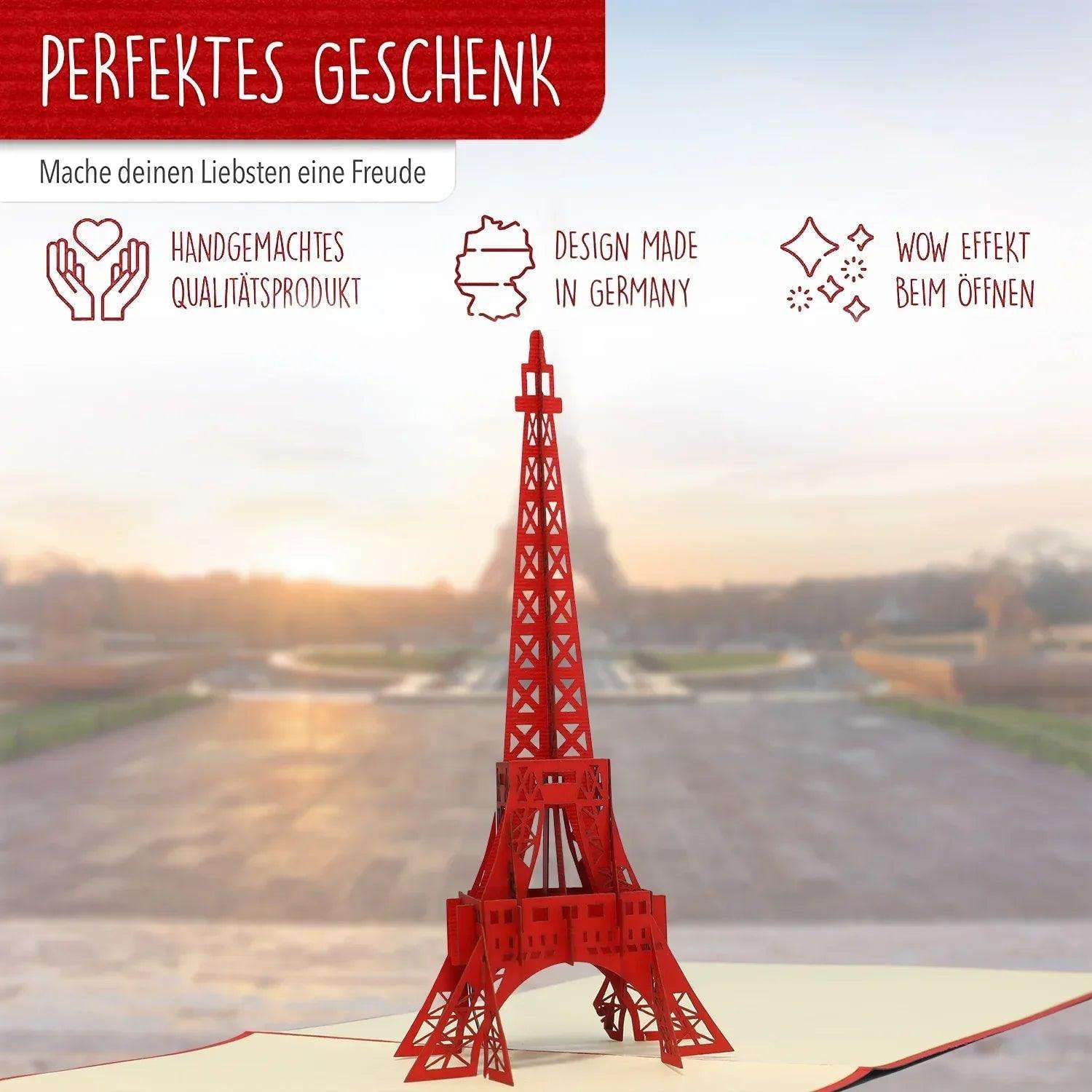 Pop-Up Karte Paris - 3D Stadtkarte Stadtbesichtigung Gutschein, N181 LINPopUp N181