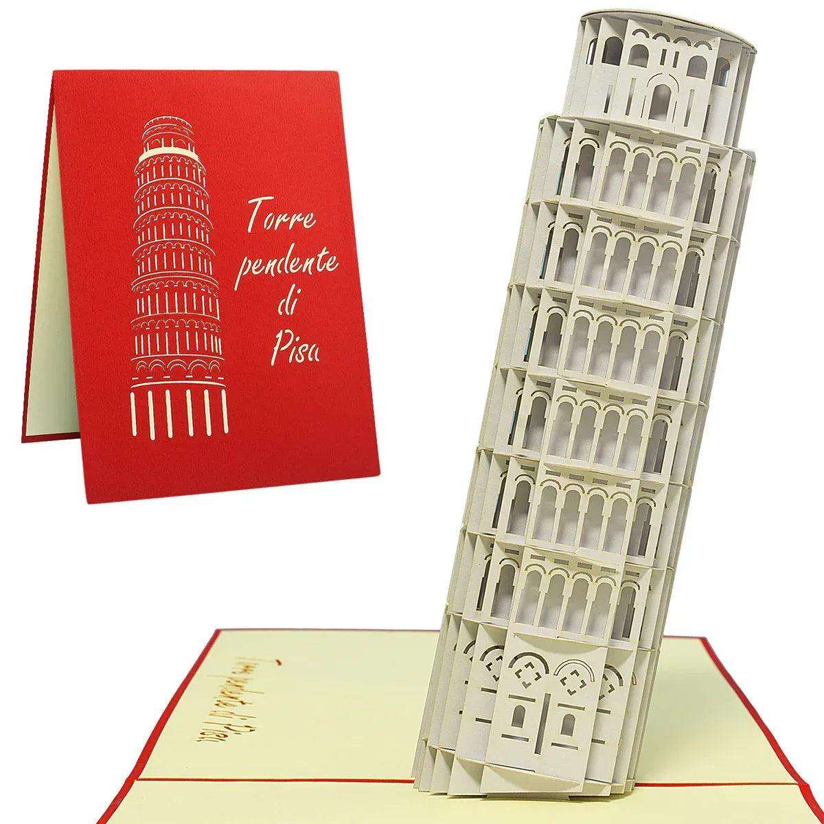Pop-Up Karte Pisa - 3D Stadtkarte Stadtbesichtigung Gutschein, N201 LINPopUp N201