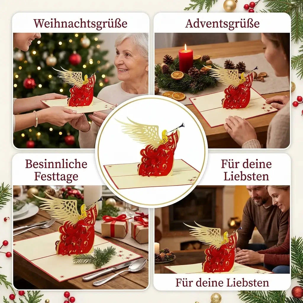 Pop-Up Weihnachtskarte 3D Weihnachtsengel | LINPopUp LINPopUp 17559-N450