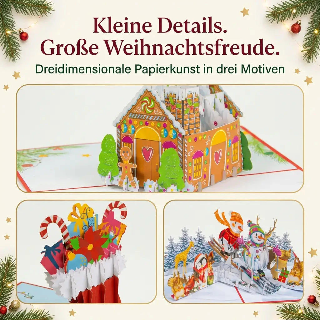 3er-Weihnachtskarten-Set Gemütliche Weihnachten LINPopUp S3
