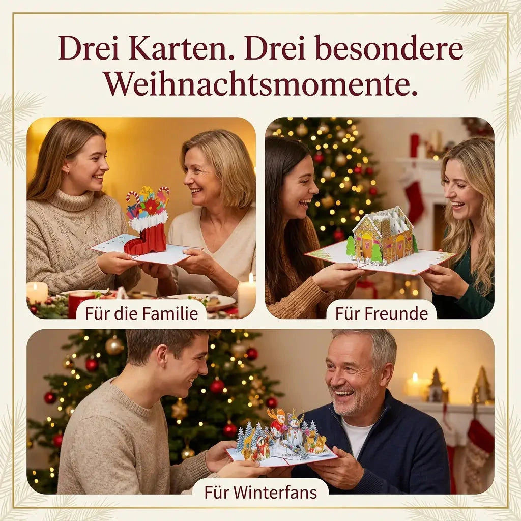 3er-Weihnachtskarten-Set Gemütliche Weihnachten LINPopUp S3