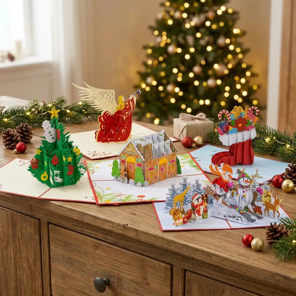 5er-Weihnachtskarten-Set Weihnachtsvielfalt LINPopUp S2