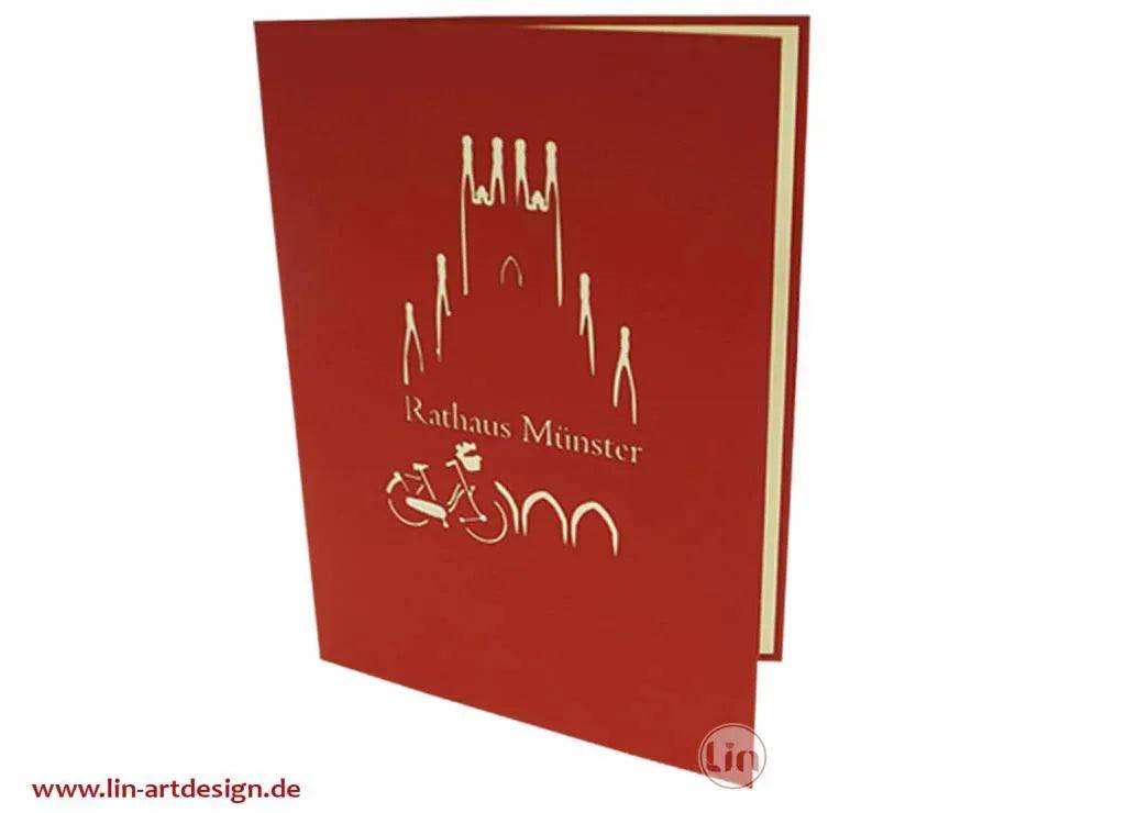 Pop-Up Karte Münster - 3D Stadtkarte Stadtbesichtigung Gutschein, N171 LINPopUp N171
