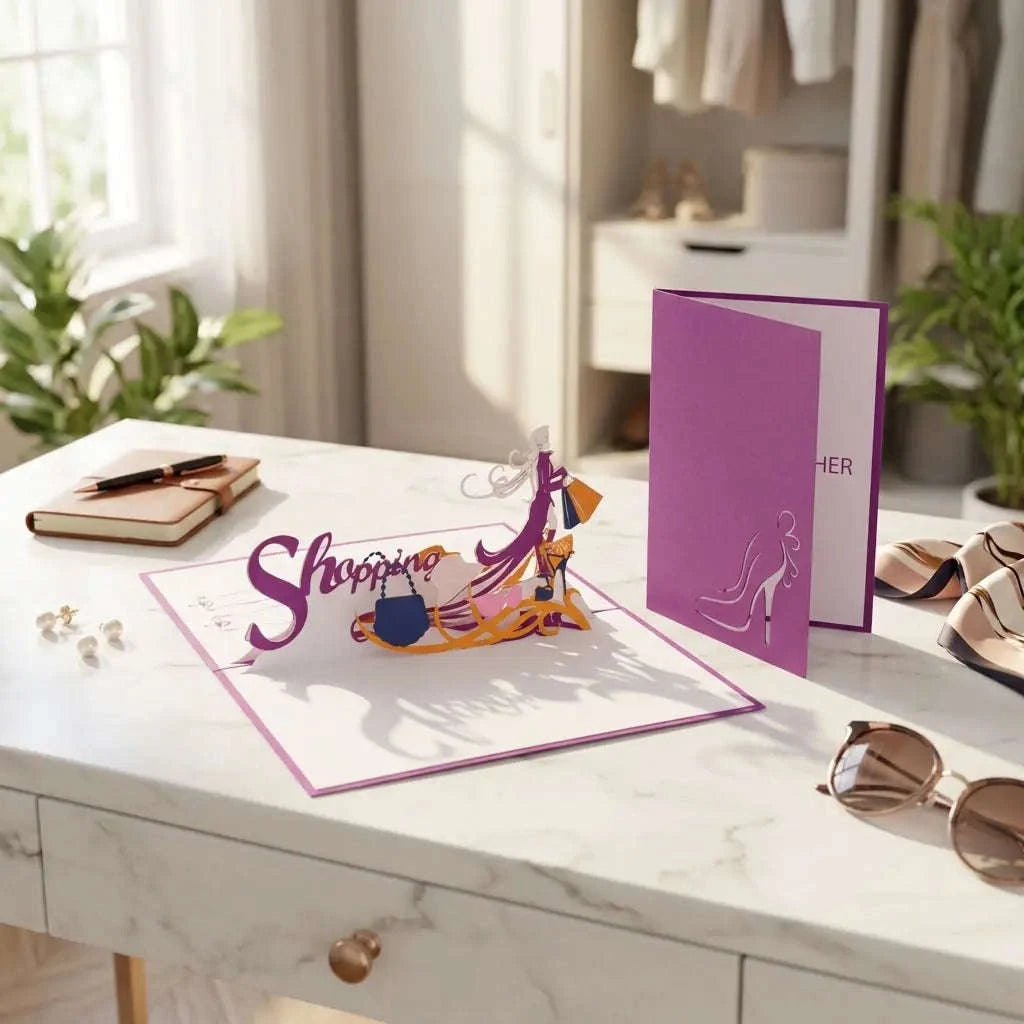 Pop-Up Karte 3D Shopping – Geburtstag & Gutschein | LINPopUp LINPopUp 17342-N238