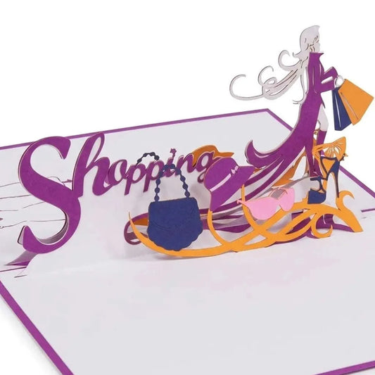 Pop-Up Karte 3D Shopping – Geburtstag & Gutschein | LINPopUp LINPopUp 17342-N238