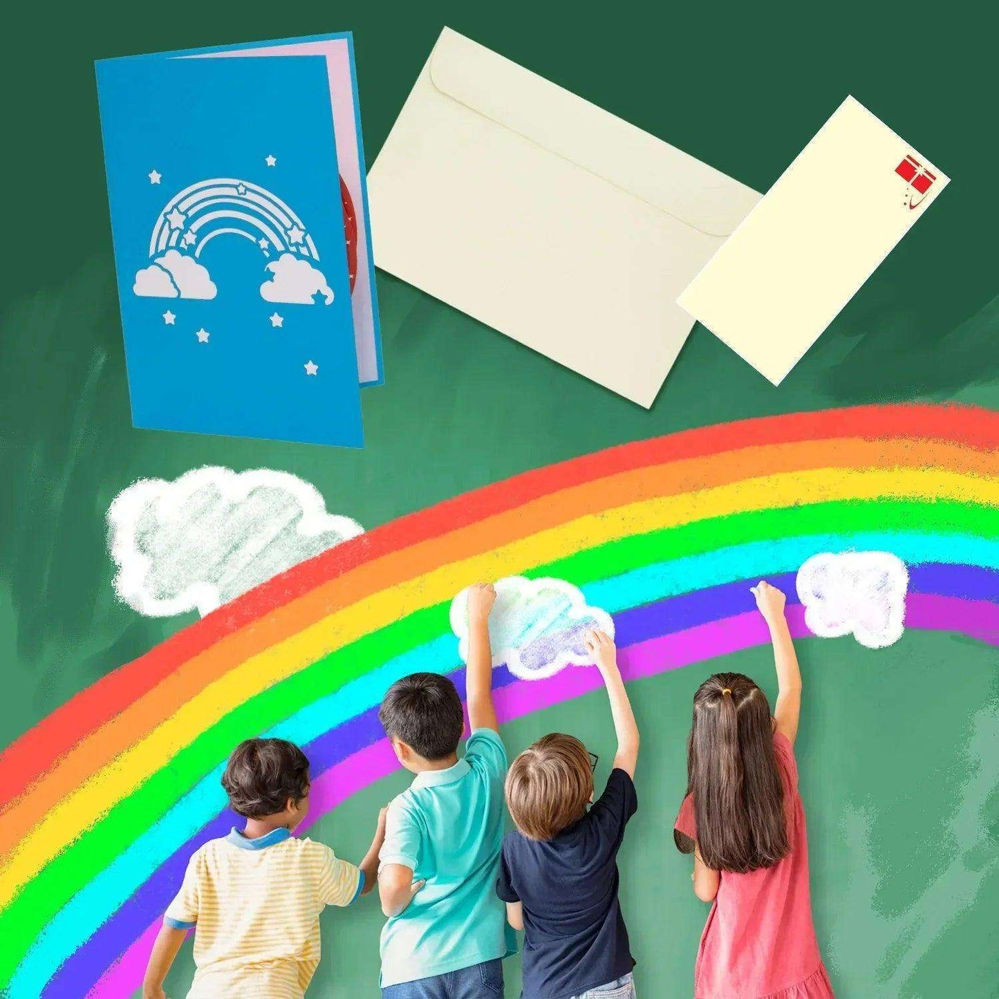 Pop-Up Karte - Regenbogen 3D LINPopUp Grußkarte - LINPopUp