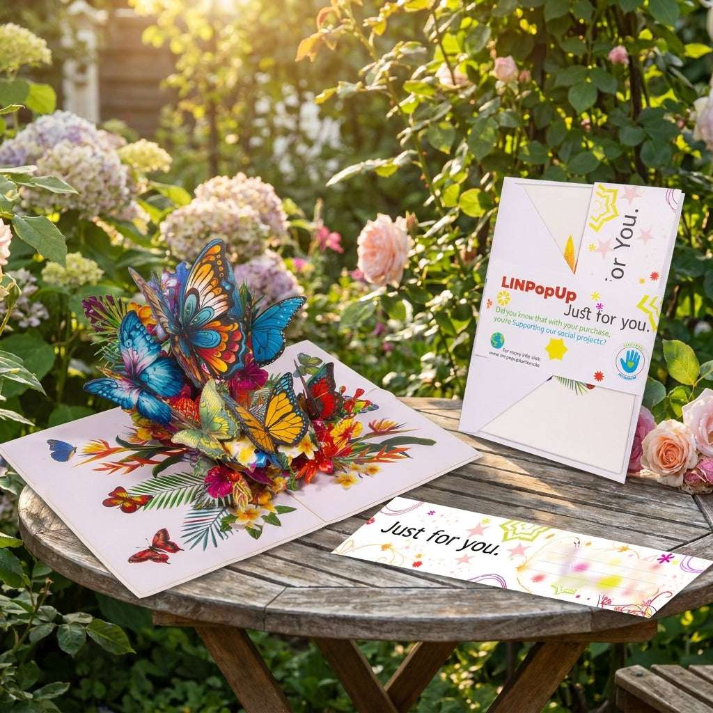 XXL Schmetterling Pop Up Karte – Große 3D Grußkarte | LINPopUp LINPopUp 17884